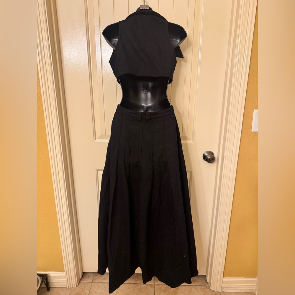 URBAN REVIVO Chic Black Maxi Dress for Women Size 4 / S - Picture 6 of 7